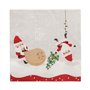Servetten 3-laags 1/4 vouw 33cm x 33cm Kerstelfjes - Horecavoordeel.com