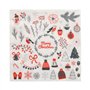 Servetten 3-laags 1/4 vouw 33cm x 33cm Winter Symbols - Horecavoordeel.com