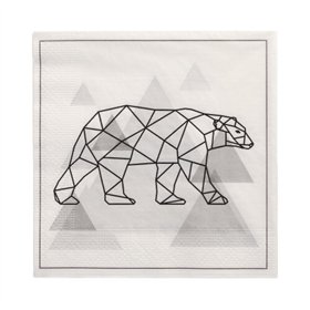 Servetten 3-laags 1/4 vouw 33cm x 33cm Teddy - Horecavoordeel.com