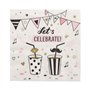 Servetten 3-laags 1/4 vouw 33cm x 33cm Lets Celebrate - Horecavoordeel.com
