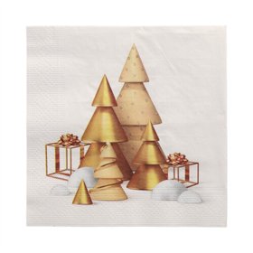 Servetten 3-laags 1/4 vouw 33cm x 33cm Kersttafereel