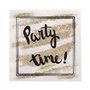 Servetten 3-laags 1/4 vouw 33cm x 33cm Party Time