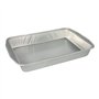 Braadschalen Braadslede Aluminium rechthoekig 3,15 l 5cm x 25cm x 36,6cm Zilver