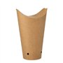 Friet Cones Kraft Karton rond Ø 6cm x 17,7cm Bruin groot - Horecavoordeel.com