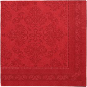 Servetten ROYAL Collection 1/4 vouw 40cm x 40cm Bordeaux Arabesque - Horecavoordeel.com