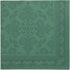 Servetten ROYAL Collection 1/4 vouw 40cm x 40cm Donkergroen Arabesque