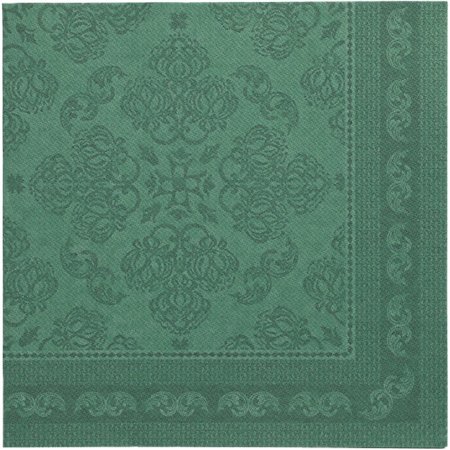 Servetten ROYAL Collection 1/4 vouw 40cm x 40cm Donkergroen Arabesque