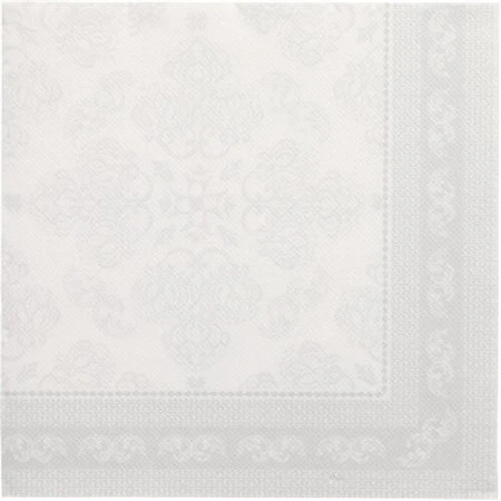 Servetten ROYAL Collection 1/4 vouw 40cm x 40cm Wit Arabesque - Horecavoordeel.com