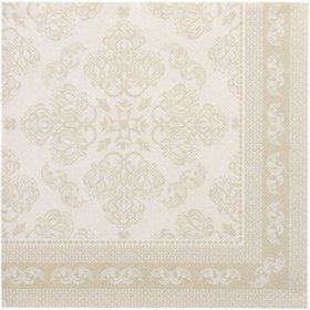 Servetten ROYAL Collection 1/4 vouw 40cm x 40cm Champagne Arabesque