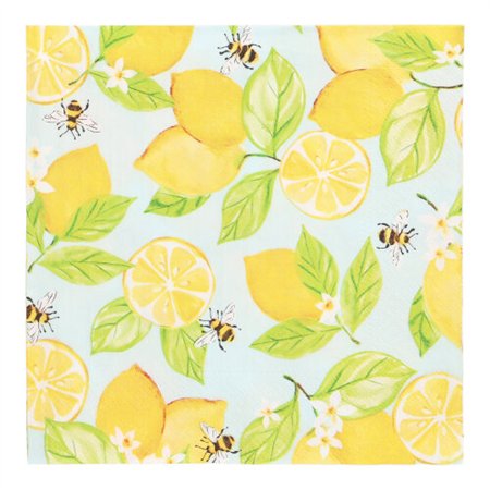 Servetten 3-laags 1/4 vouw 33cm x 33cm Lemon Grove