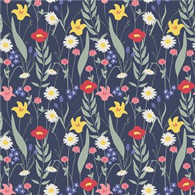 Servetten 3-laags 1/4 vouw 33cm x 33cm Zee van bloemen - Horecavoordeel.com