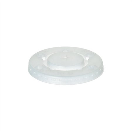 Deksels met kruisopening PS rond Ø 9cm x 1cm Transparant