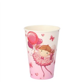 Drinkbekers Karton 0,2 l Ø 7cm x 9,7cm Paars Little Dancer
