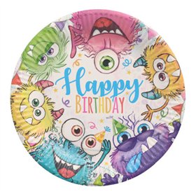 Borden Karton rond Ø 23cm Funny Monsters - Horecavoordeel.com