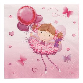 Servetten 3-laags 1/4 vouw 33cm x 33cm Little Dancer - Horecavoordeel.com