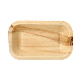 Menubakken topseal Palmblad Pure rechthoekig 400ml 4cm x 15cm x 24cm 1-vaks - Horecavoordeel.com
