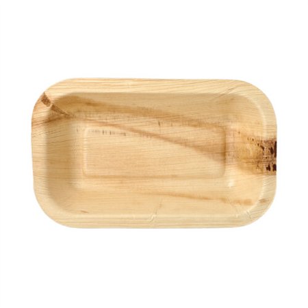 Menubakken topseal Palmblad Pure rechthoekig 400ml 4cm x 15cm x 24cm 1-vaks - Horecavoordeel.com