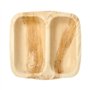 Menubakken topseal Palmblad Pure rechthoekig 700ml 4cm x 25cm x 26cm 2-vaks - Horecavoordeel.com