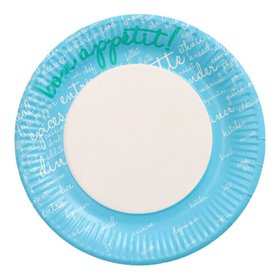 Borden Karton rond Ø 23cm Blauw Table Pleasures