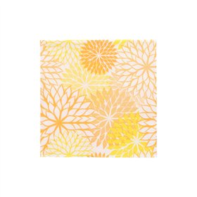 Servetten 3-laags 1/4 vouw 25cm x 25cm Geel Floralies