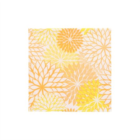 Servetten 3-laags 1/4 vouw 25cm x 25cm Geel Floralies