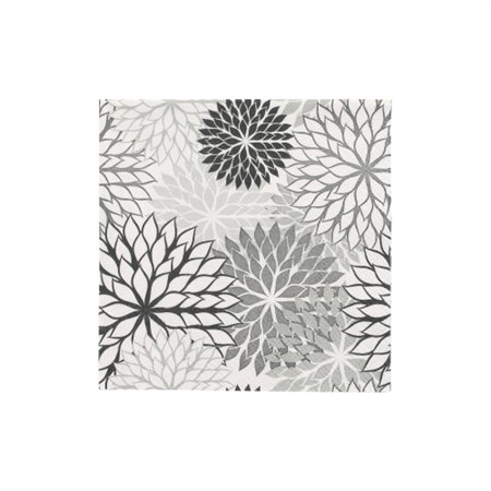 Servetten 3-laags 1/4 vouw 25cm x 25cm Grijs Floralies
