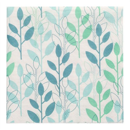 Servetten 3-laags 1/4 vouw 33cm x 33cm Blauw Branches