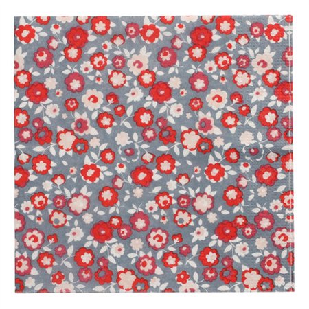 Servetten 3-laags 1/4 vouw 33cm x 33cm Liberty Rouge