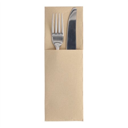 Servetten ROYAL Collection 48cm x 30cm Zand met bestekvouw