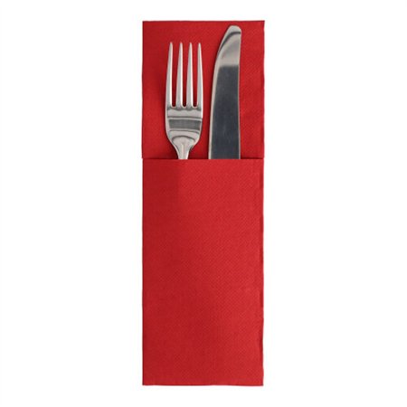 Servetten ROYAL Collection 48cm x 30cm Bordeaux met bestekvouw - Horecavoordeel.com