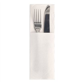 Servetten ROYAL Collection 48cm x 30cm Wit met bestekvouw - Horecavoordeel.com