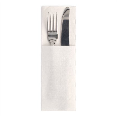 Servetten ROYAL Collection 48cm x 30cm Wit met bestekvouw