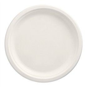 Borden van Suikerriet Pure 1-vaks Ø 26cm x 2cm Wit - Horecavoordeel.com