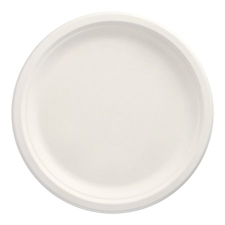 Borden van Suikerriet Pure 1-vaks Ø 26cm x 2cm Wit - Horecavoordeel.com