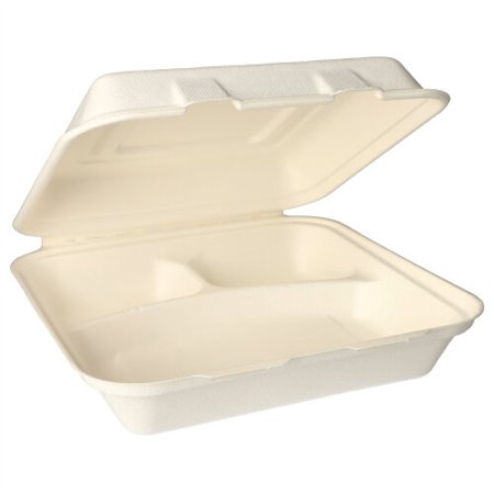 Menuboxen Suikerriet Pure 3-vaks 8cm x 24cm x 24cm
