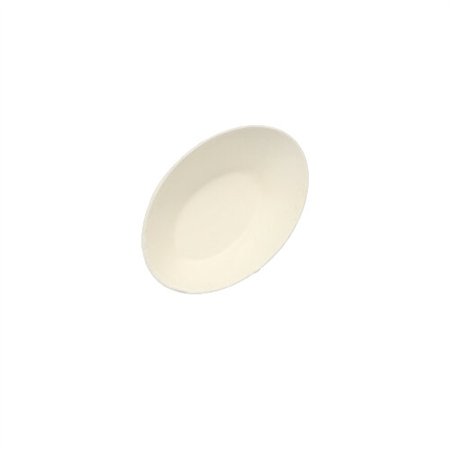 Fingerfood Amuse - Schalen Suikerriet Pure 20ml 8 x 5cm Wit ovaal - Horecavoordeel.com