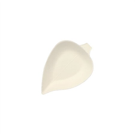 Fingerfood Amuse - Schaaltjes Suikerriet Pure 8cm x 6cm Wit Leaf - Horecavoordeel.com