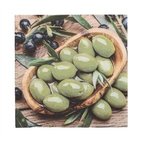 Servetten 3-laags 1/4 vouw 33cm x 33cm Olive Flavour