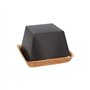 Hamburgerbox Palmblad vierkant 8cm x 14cm x 14cm klein mit separatem Deckel