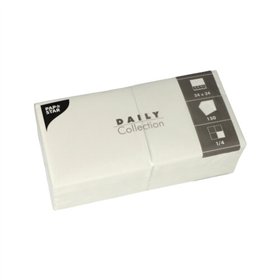 Servetten DAILY Collection 1/4 vouw 24cm x 24cm Wit - Horecavoordeel.com