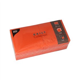Servetten DAILY Collection 1/4 vouw 24cm x 24cm Nectarine