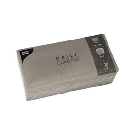 Servetten DAILY Collection 1/4 vouw 24cm x 24cm Grijs
