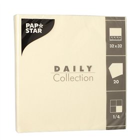 Servetten DAILY Collection 1/4 vouw 2 laags 32cm x 32cm Champagne