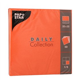 Servetten DAILY Collection 1/4 vouw 2 laags 32cm x 32cm Nectarine