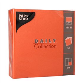 Servetten DAILY Collection 1/4 vouw 2 laags 32cm x 32cm Nectarine
