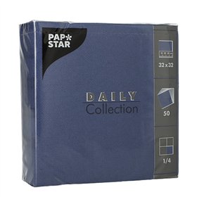 Servetten DAILY Collection 1/4 vouw 2 laags 32cm x 32cm Donkerblauw