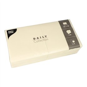 Servetten DAILY Collection 1/4 vouw 32cm x 32cm Champagne