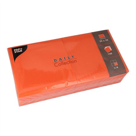 Servetten DAILY Collection 1/4 vouw 32cm x 32cm Nectarine