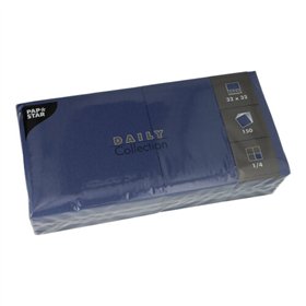 Servetten DAILY Collection 1/4 vouw 32cm x 32cm Donkerblauw
