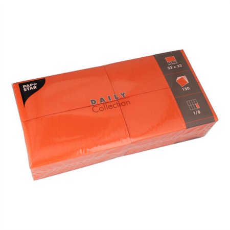 Servetten DAILY Collection 1/8 vouw 32cm x 32cm Nectarine